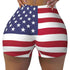 American Flag High Waist Workout & Yoga Shorts –MIamiTeenyWeenyBikini.Com