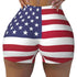 American Flag High Waist Workout & Yoga Shorts –MIamiTeenyWeenyBikini.Com