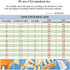 Ring size chart with measurements for various ring sizes.