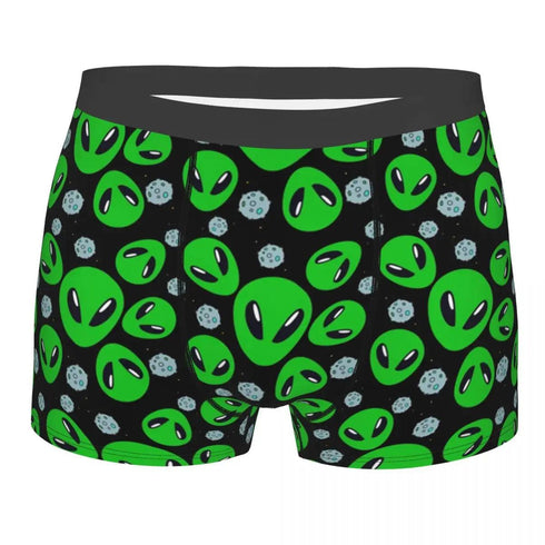 Green Alien UFO Moon Briefs