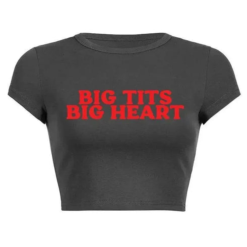 Big Tits Big Heart Crop Top - MiamiTeenyWeenyBikini.Com