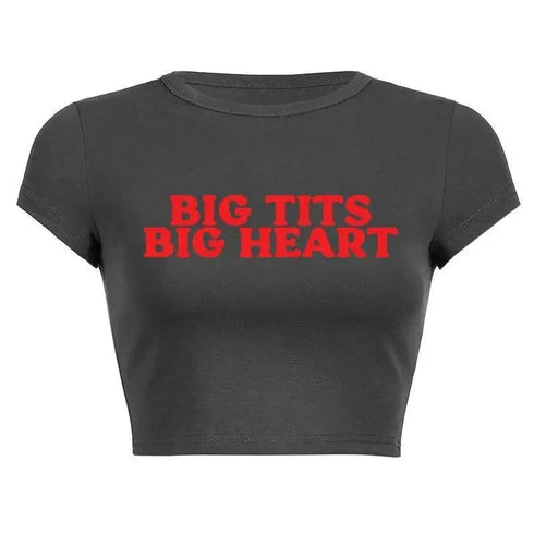 Big Tits Big Heart Crop Top - MiamiTeenyWeenyBikini.Com