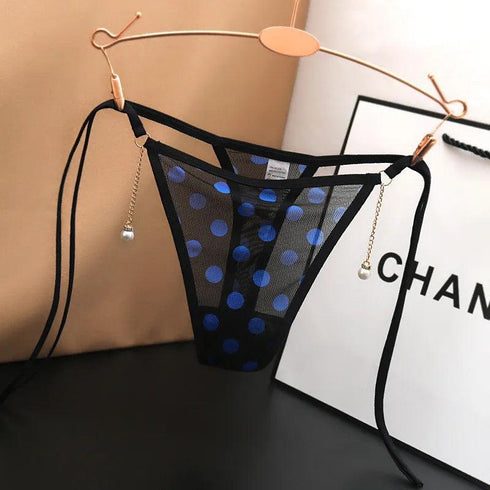 Lace-Up Transparent Panties