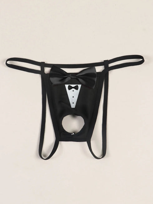 Men's Sexy Bow Thong Underwear - MiamiTeenyWeenyBikini.Com