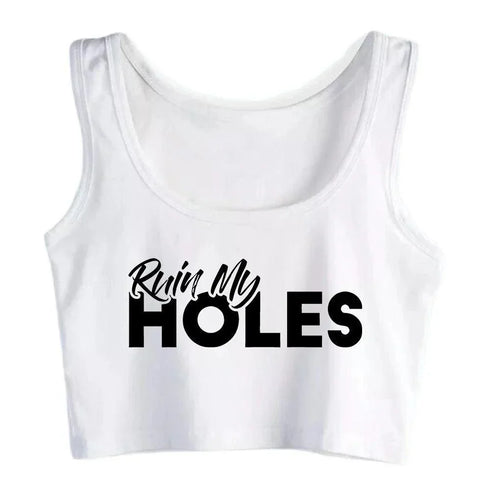 Ruin My Holes Crop Top - MiamiTeenyWeenyBikini.Com