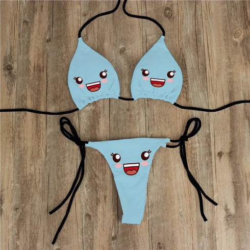 Funny Face Bikini Set