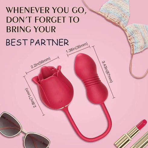3 in 1 Rose Toy Vibrator - MiamiTeenyWeenyBikini.Com