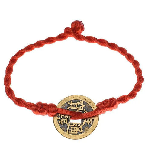 Lucky Five Emperor Copper Coin Bracelet - MiamiTeenyWeenyBikini.Com