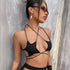 Drawstring Gothic Five Pointed Star Top - MiamiTeenyWeenyBikini.Com