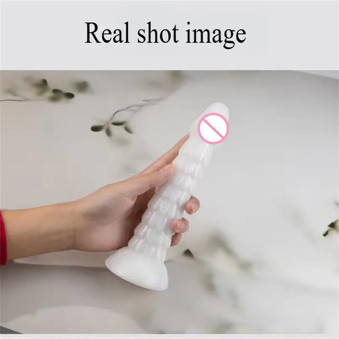 Dragon Scales White Dildo