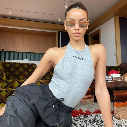 Backless Slim Crop Top - MiamiTeenyWeenyBikini.Com