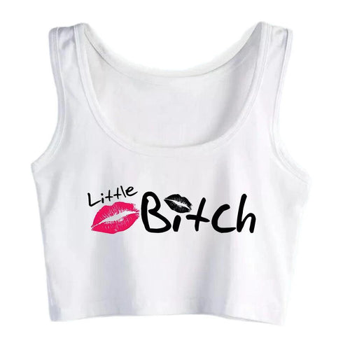 Little Bitch Red Lips Tank Top