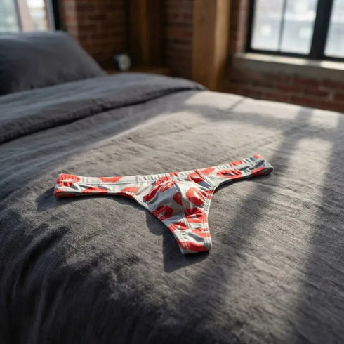 Ice Silk Men's Lips Thong - MiamiTeenyWeenyBikini.Com