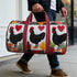 GF Funny Art Chicken Print Quilted Duffle Bag Bohemian Style 2026 Personalized Custom Travel Tote Women Men Weekender Bag - MiamiTeenyWeenyBikini.Com