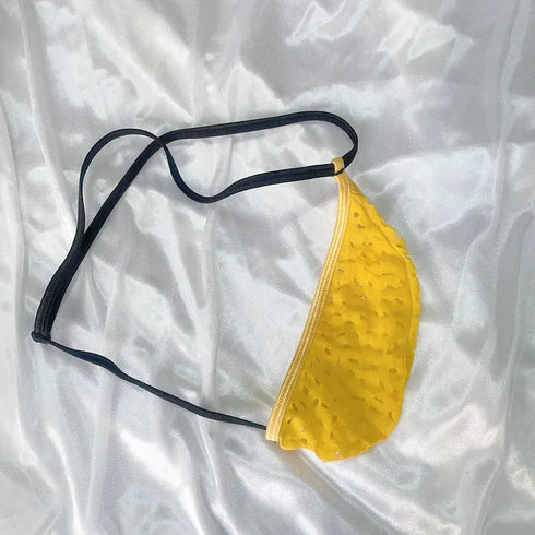 Mini Sexy Men’s Transparent Mesh Stand-Up Thong - MiamiTeenyWeenyBikini.Com