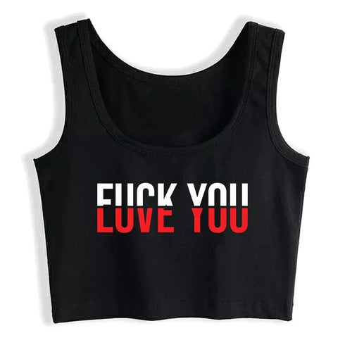 Love/Fuck You Tank Top - MiamiTeenyWeenyBikini.Com