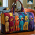Poodle Dogs Quilted Duffle Bag Funny Retro Travel Tote Handbag Men Women Outdoor Weekender Bag - MiamiTeenyWeenyBikini.Com.