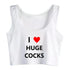 I Love Hugh Cocks Crop Top - MiamiTeenyWeenyBikini.Com