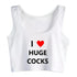 I Love Hugh Cocks Crop Top - MiamiTeenyWeenyBikini.Com