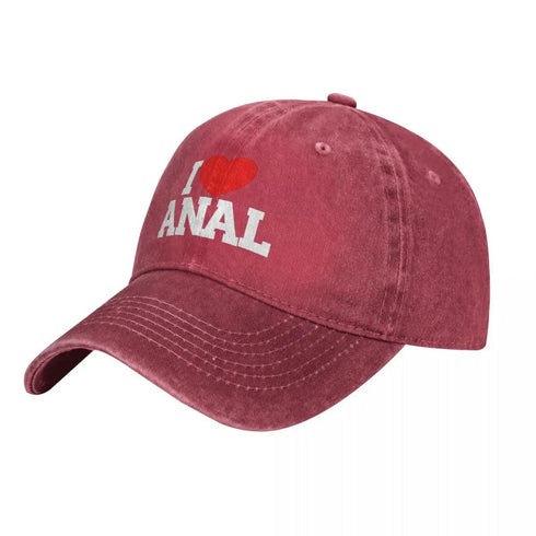 I Love ANAL Denim Baseball Cap