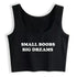 Small Boobs Big Dreams Crop Top - MiamiTeenyWeenyBikini.Com