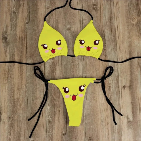 Funny Face Bikini Set - MiamiTeenyWeenyBikini.Com
