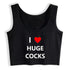 I Love Hugh Cocks Crop Top - MiamiTeenyWeenyBikini.Com