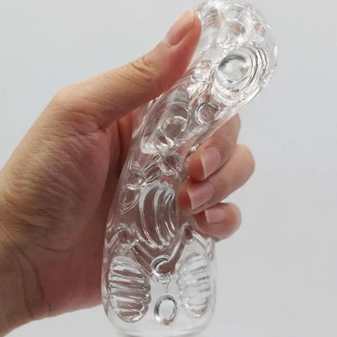 Transparent Silicone Male Masturbation Cup - MiamiTeenyWeenyBikini.Com