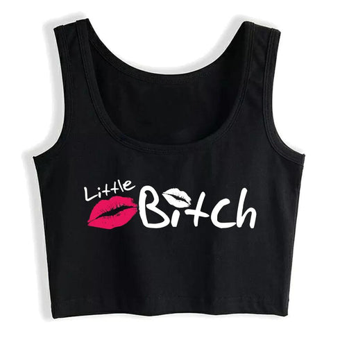 Little Bitch Red Lips Tank Top