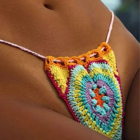 Crochet Halter Bikini - MiamiTeenyWeenyBikini.Com