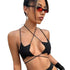 Drawstring Gothic Five Pointed Star Top - MiamiTeenyWeenyBikini.Com
