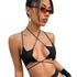 Drawstring Gothic Five Pointed Star Top - MiamiTeenyWeenyBikini.Com
