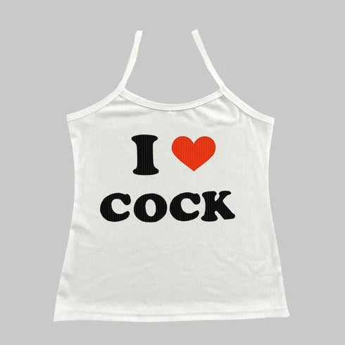 I Love Cock Tank Top - MiamiTeenyWeenyBikini.Com