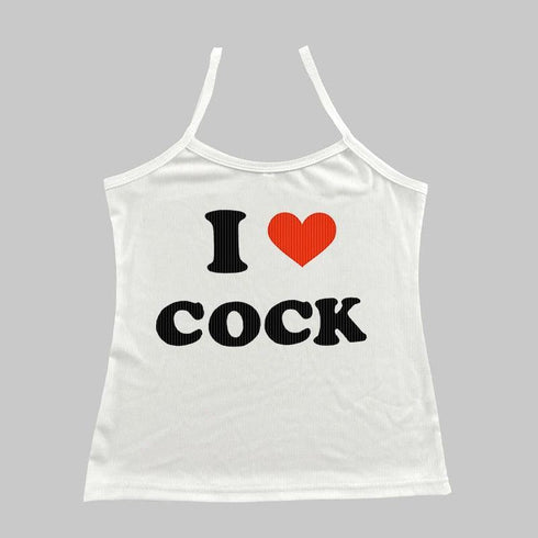 I Love Cock Tank Top - MiamiTeenyWeenyBikini.Com