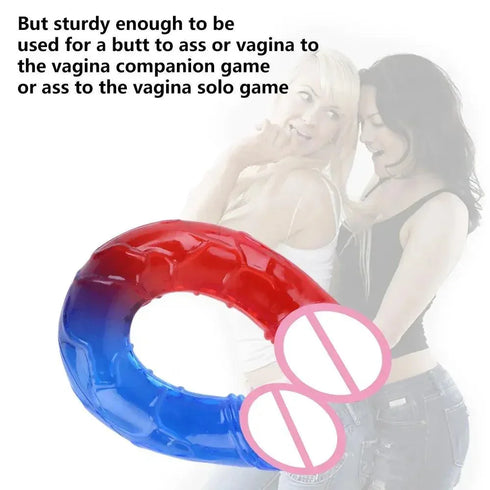 Double Head Two Colors Realistic Dildo - MiamiTeenyWeenyBikini.Com