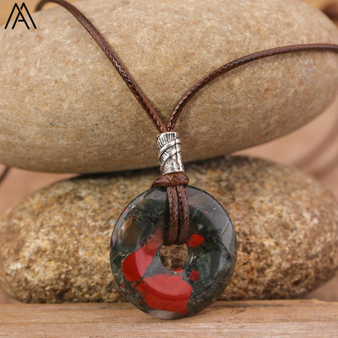 Natural Amethyst Lapis Tiger Eye Stone Pendant