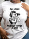 Oh Look Nobody Gives A Shit Tee - MiamiTeenyWeenyBikini.Com