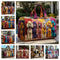 Poodle Dogs Quilted Duffle Bag Funny Retro Travel Tote Handbag Men Women Outdoor Weekender Bag - MiamiTeenyWeenyBikini.Com.