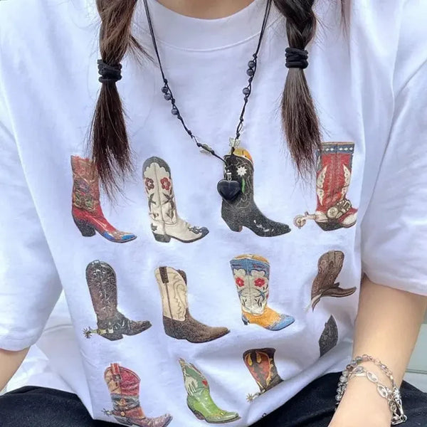 Texas Western Boot T-Shirt - MiamiTeenyWeenyBikini.Com