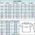 Size chart for shirts with measurements in centimeters and inches.