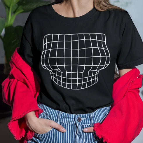 Women's Optical Illusion T-Shirt - MiamiTeenyWeenyBikini.Com