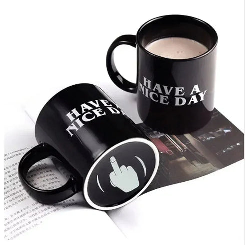 Middle Finger Ceramic Coffee Cup - MiamiTeenyWeenyBikini.Com