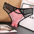 Floral Lace Open Crotch Panties - MiamiTeenyWeenyBikini.Com