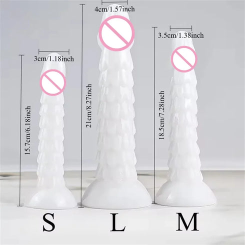 Dragon Scales White Dildo