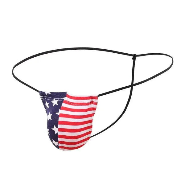 Men's USA Flag Print Thong - MiamiTeenyWeenyBikini.Com