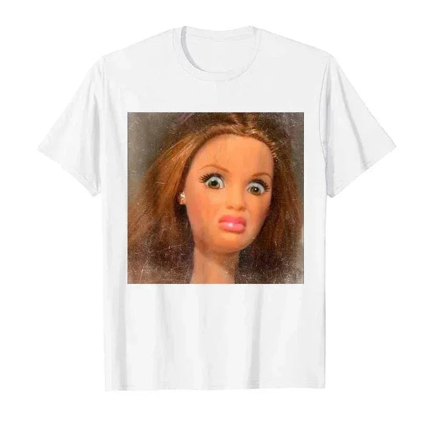 Summer Meme Doll Face T-Shirt - MiamiTeenyWeenyBikini.Com