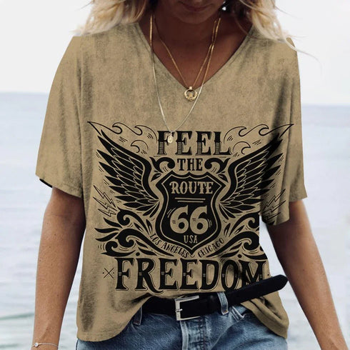 US Route 66 Print Tops - MiamiTeenyWeenyBikini.Com