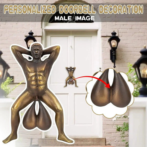 Funny Knocking Ornaments, Doorbell Sounding Door Decoration Resin Pendant - MiamiTeenyWeenyBikini.Com