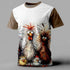 Rooster 3D Print Short Sleeve T-Shirt - MiamiTeenyWeenyBikini.Com