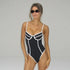 Black White One Piece Swimsuit - MiamiTeenyWeenyBikini.Com